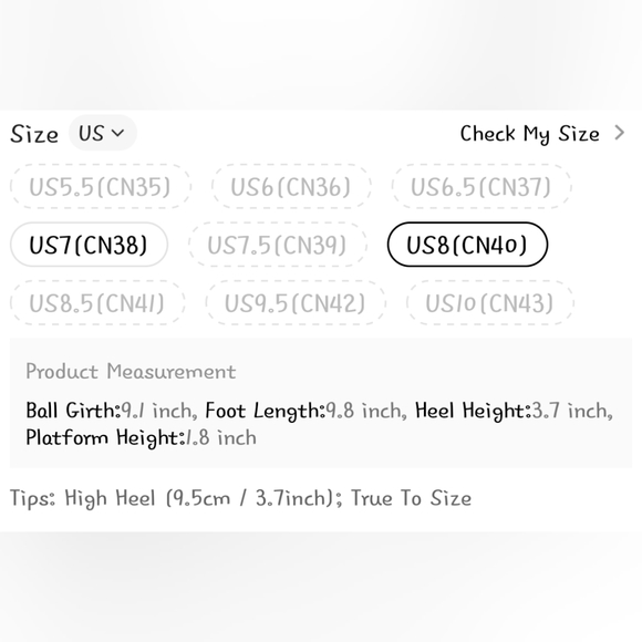 New Women Heart & Buckle Decor Wedge Mary Jane Shoes Black Size US8 (CN40) Shein - Picture 5 of 5